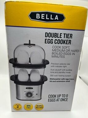 Abella Yellow and Black Egg Cooker Packaging